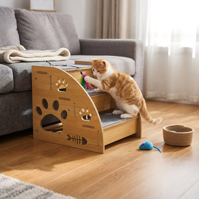 3-Step Pet Stair with Anti-slip Mats