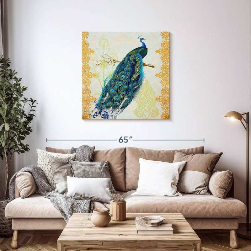 Beautiful Peacock, 36" H x 36" W