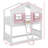 Twin-Over-Twin House-Themed Bunk Bed Complete With Roof, Window, Window Box, Door, Safety Rails, And Ladder-1782121890