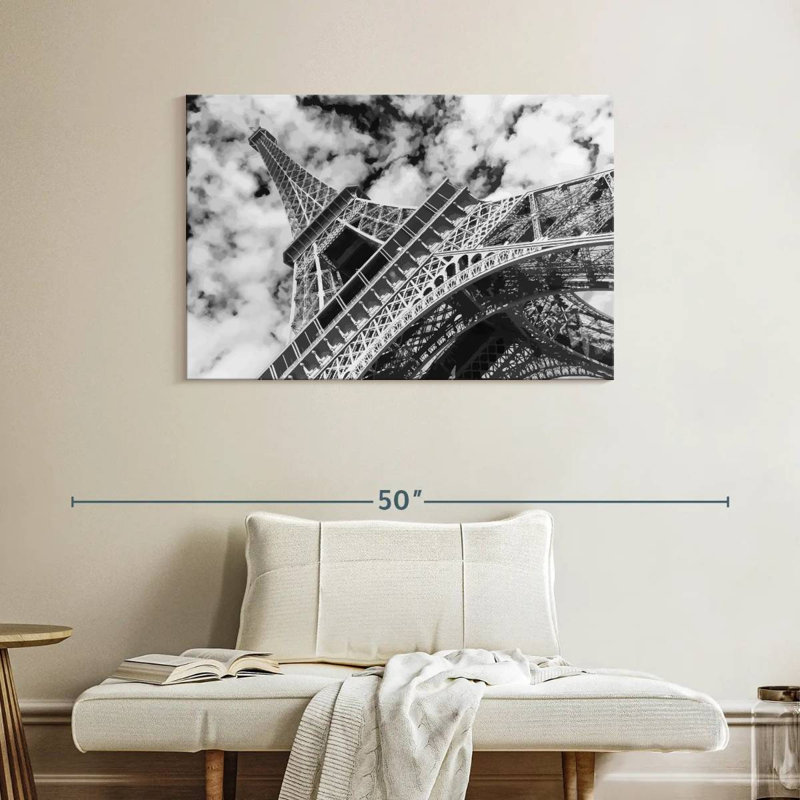 Eiffel Tower Cloudscape Canvas Print, 26" H x 39" W x 1.25" D