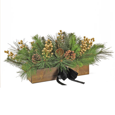 Arrangement floral mixte en pot