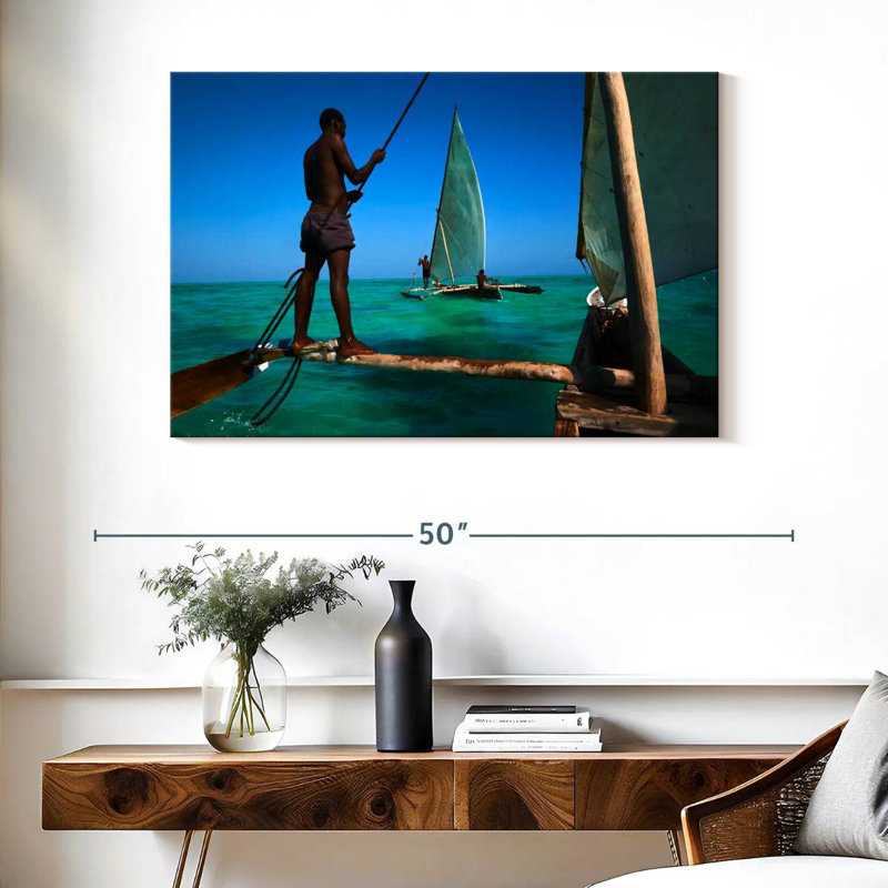 Bateaux de pêche Senne Zanzibar, H 26 po x l 39 po