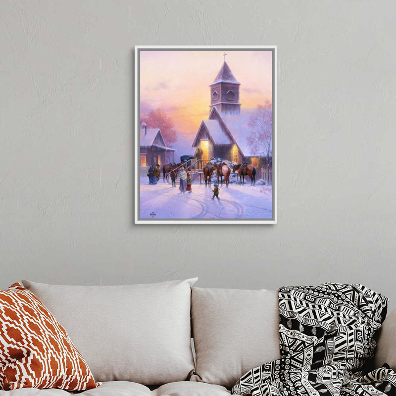 Reproduction d’art sur toile, "Sunday service" par Jack Soros, Cadre blanc, H 22 po x l 18 po x P 1,75 po