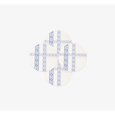 Blue Link & Starburst Dinner Plate