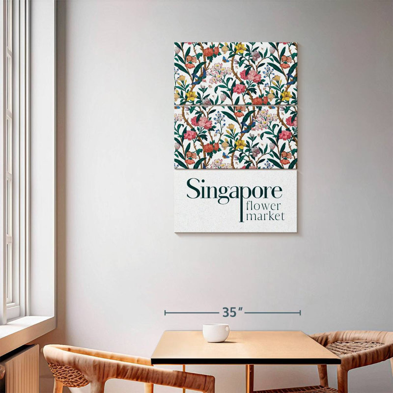 Affiche du marché aux fleurs Harnek, H 57 po x l 36 po