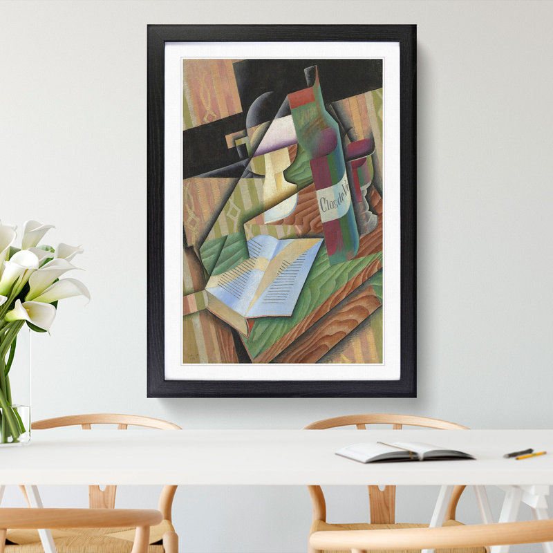 Le Livre by Juan Gris - Picture Frame Painting, 36cm H x 27cm W x 2cm D, Black Framed