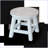 Wooden Step Stool, Carved Butterfly Design, Multi-Use Ottoman/Footrest, Off-White | Antique White | Wood-123499729