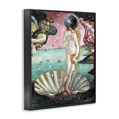 Classic Clamshell with Disco Ball Framed Giclee, design by Lil' Rue