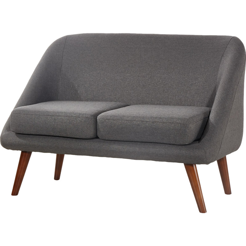 Kalum Upholstered 49.2'' Loveseat, Dark Gray