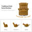 Fauteuil oscillant pivotant et inclinable en cuir ciré Hayliee-907636529