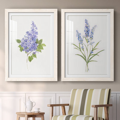 Reproduction encadrée de qualité lilas - délicat prêt à accrocher