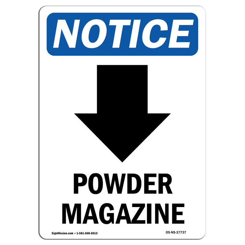 Enseigne de magazine poudre avec symbole