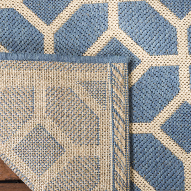 Gaitani Performance Geometric Indoor/Outdoor Area Rug, Square 6'7"