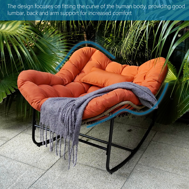 Recliner Chair Papasan Chair Rocking Chair Orange Papasan Chair