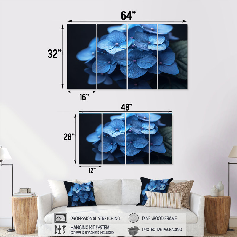 Nirvana bleu, bleu, hortensia, H 28 po x l 48 po