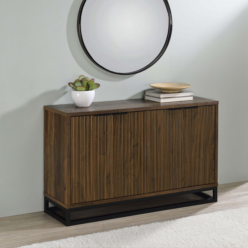 Buffet décoratif 4 portes en bois d'ingénierie