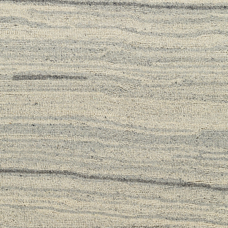 Abstract Handmade Tufted Wool Gray/Beige Area Rug, Rectangle 8'10" x 12'