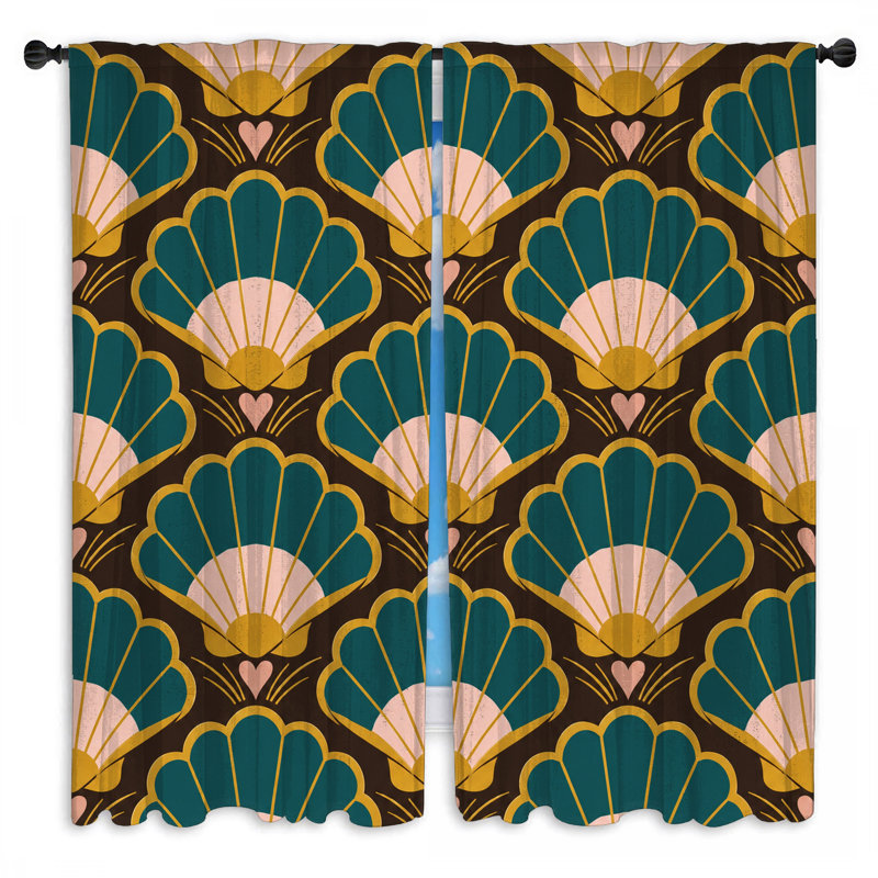 Rideaux de fenêtre Art Deco, Room Darkening, 80in x 52in - 2 panels