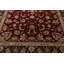 Tapis décoratif en Bourgogne noué à la main 8 pi x 9 pi 9 po de conception unique Ivoire/noir