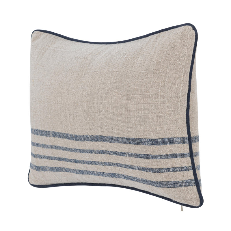 Newport Linen Pillow Cover & Insert, Rectangle 14"H x 20"W