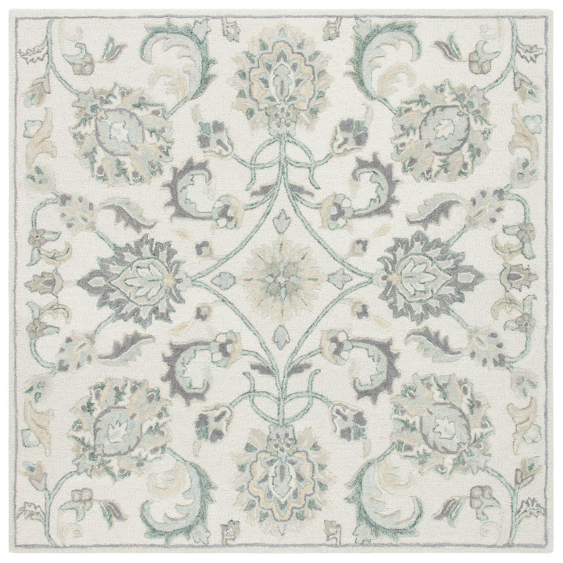 Gulielma Hand Tufted Wool Oriental Rug, Square 6'