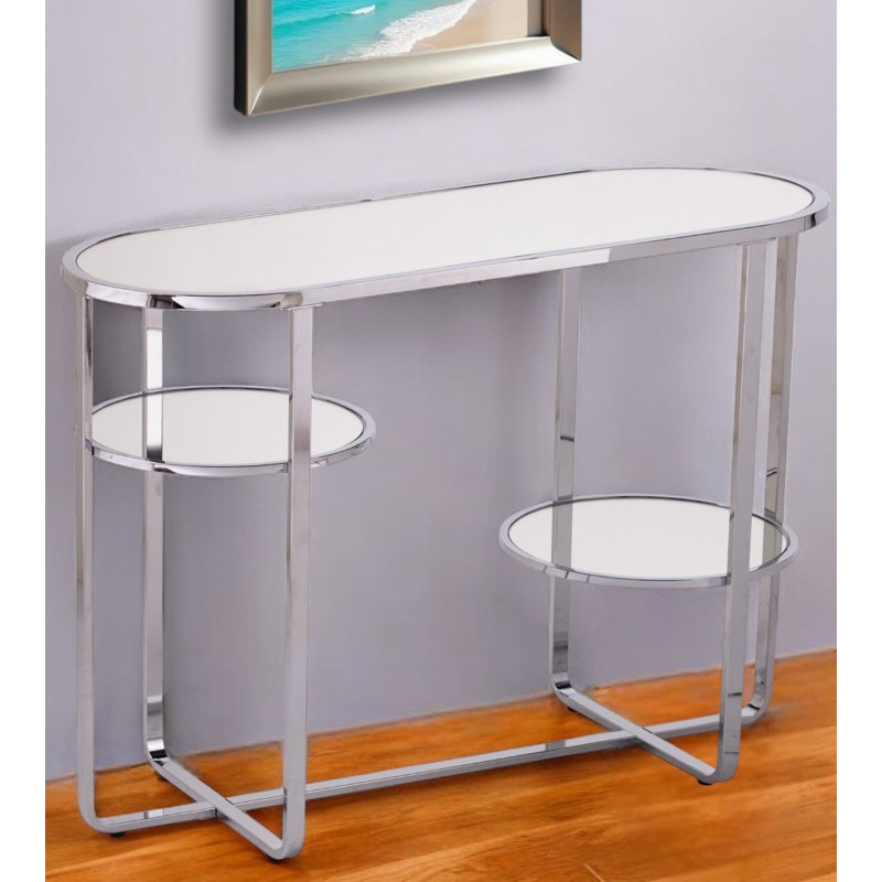 Maxina 42'' Glass Top Console Table