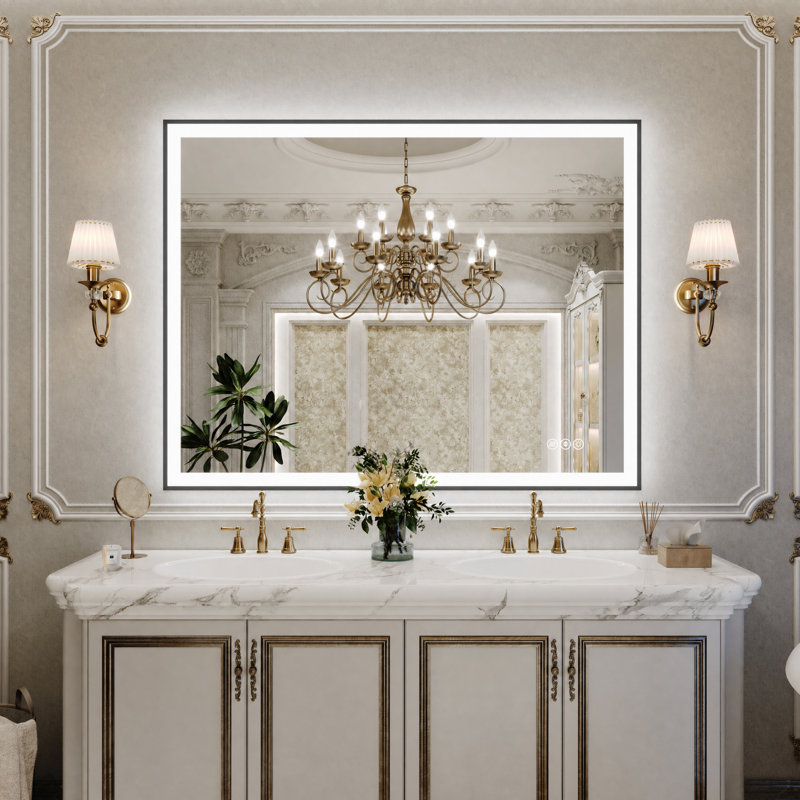 Miroir de salle de bain Lunara, 48 po x 36 po