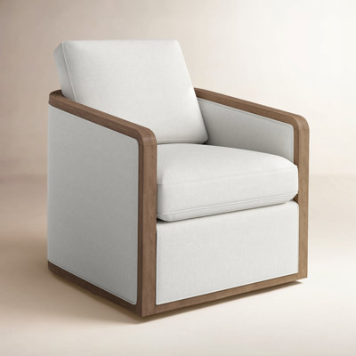 Clarisse Linen Swivel Armchair