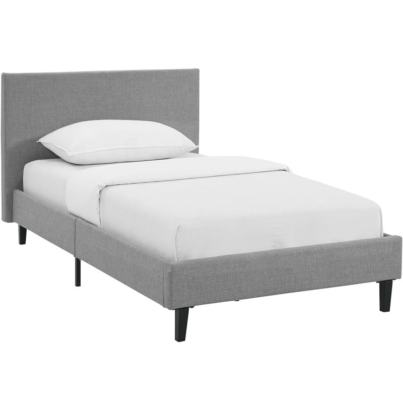 Modway Bed Frame, Light Gray, Twin