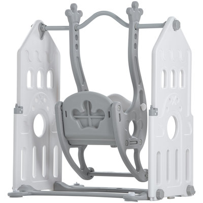 COOSEON Plastic Swing Set with 2 Swing(s)