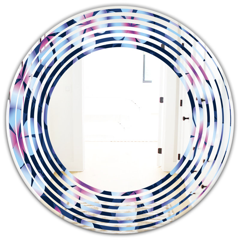 Miroir mural Wave Frangipani, H 23,6 po x l 23,6 po