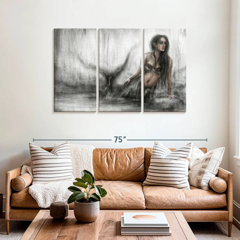 Kelan Dark Mermaid, 36" H x 57" W