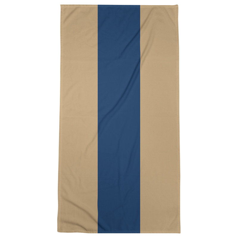 Bath Towel, Microfiber, Minnesota Kasota Gold/Navy Blue
