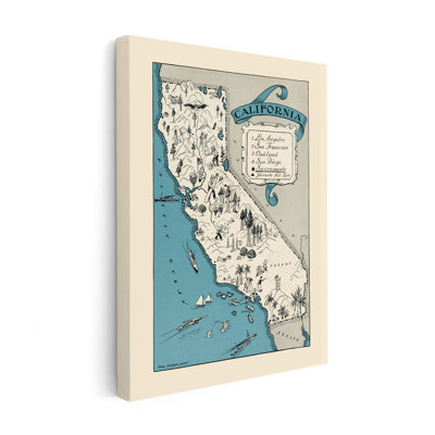 Carte illustrée de la Californie