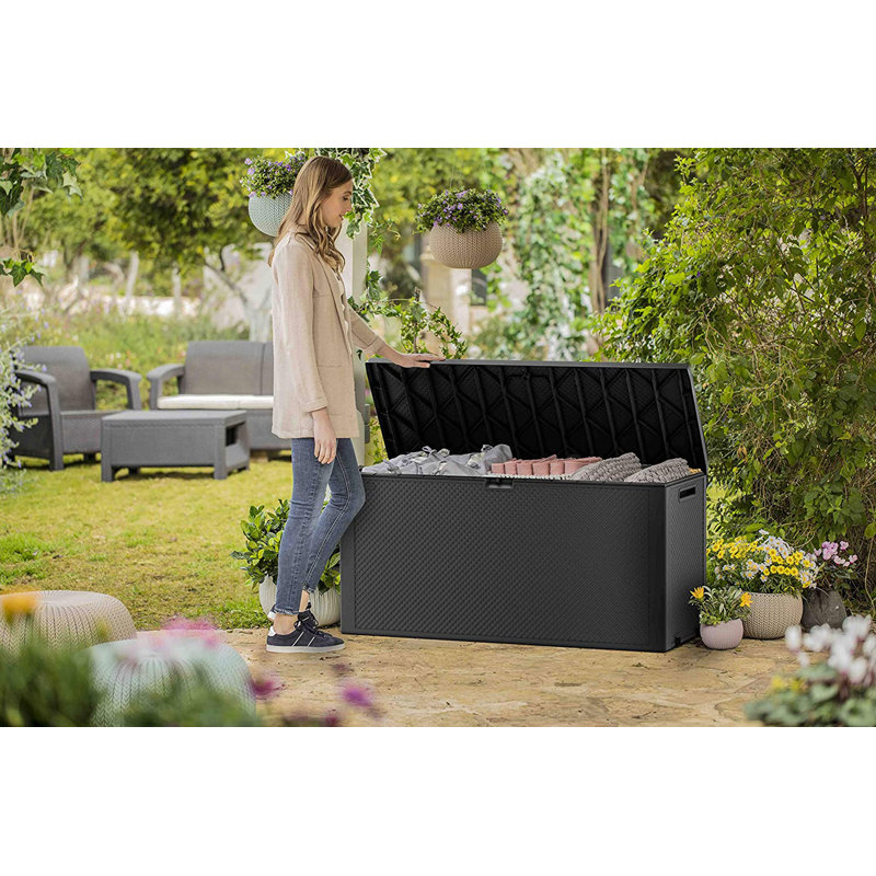 Keter Emily Garden Storage Box, Graphite