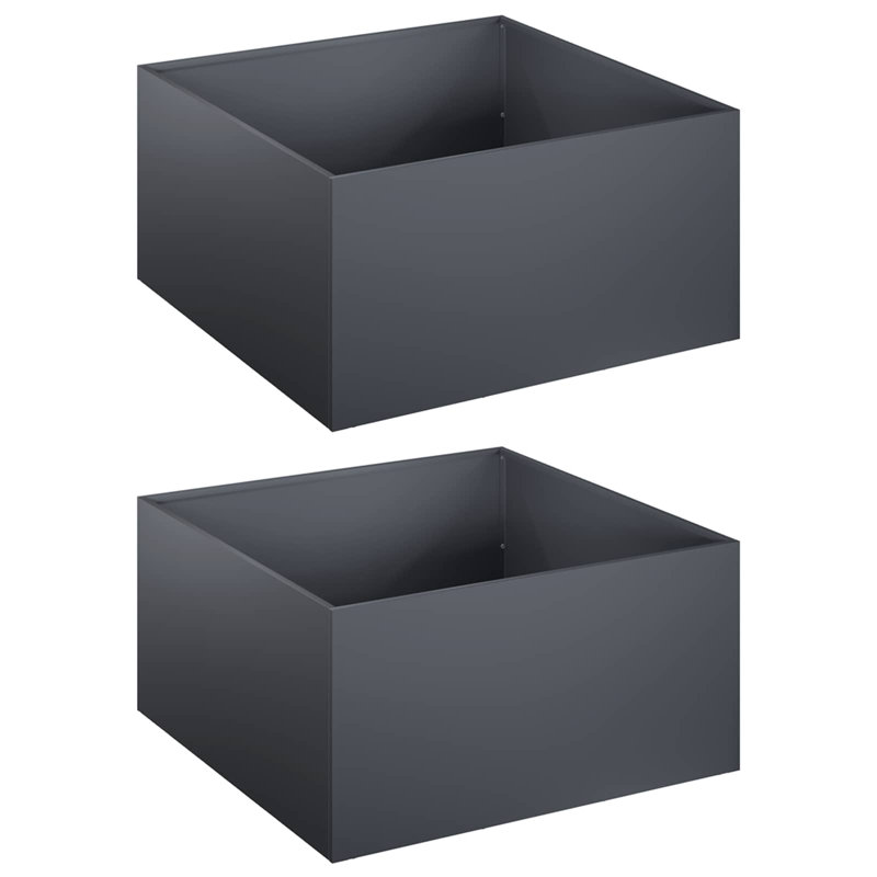 Planter, 30cm H x 40cm W x 40cm D, Anthracite, 2