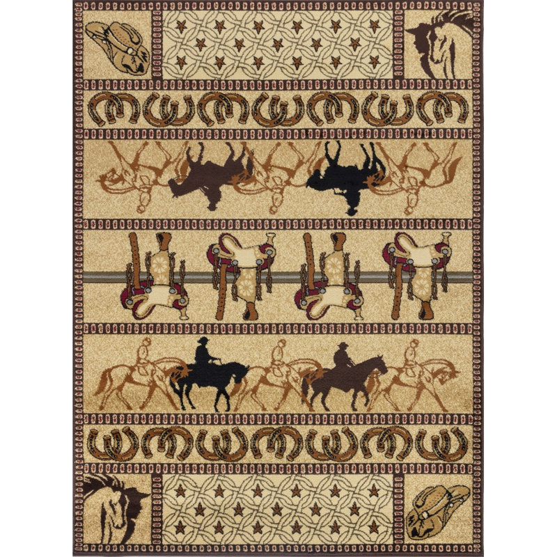 Tribes GC_YLS4009 Beige 2 Ft. 7 In. X 7 Ft. 3 In. Southwest Area Rug