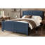 Lit plateforme double, lit plateforme en bois massif avec lattes de soutien et structure solide, sans sommier tapissier, bleu-1614643864