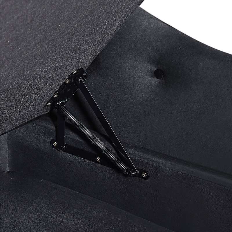 Chaise longue multifonctionnelle avec rangement, Noir