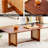 Small Solid Wood Tea Table With , In Rich Walnut Color Decorated Rectangular Coffee Table,