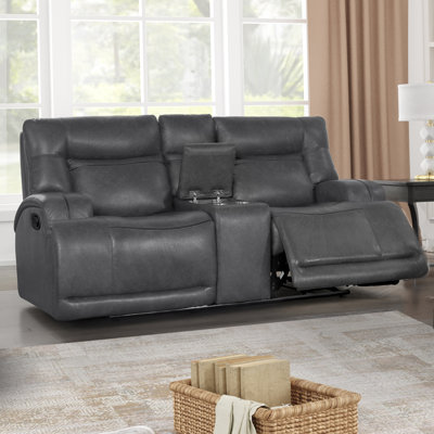 Fuchs Loveseat With Dual Recliners Gray