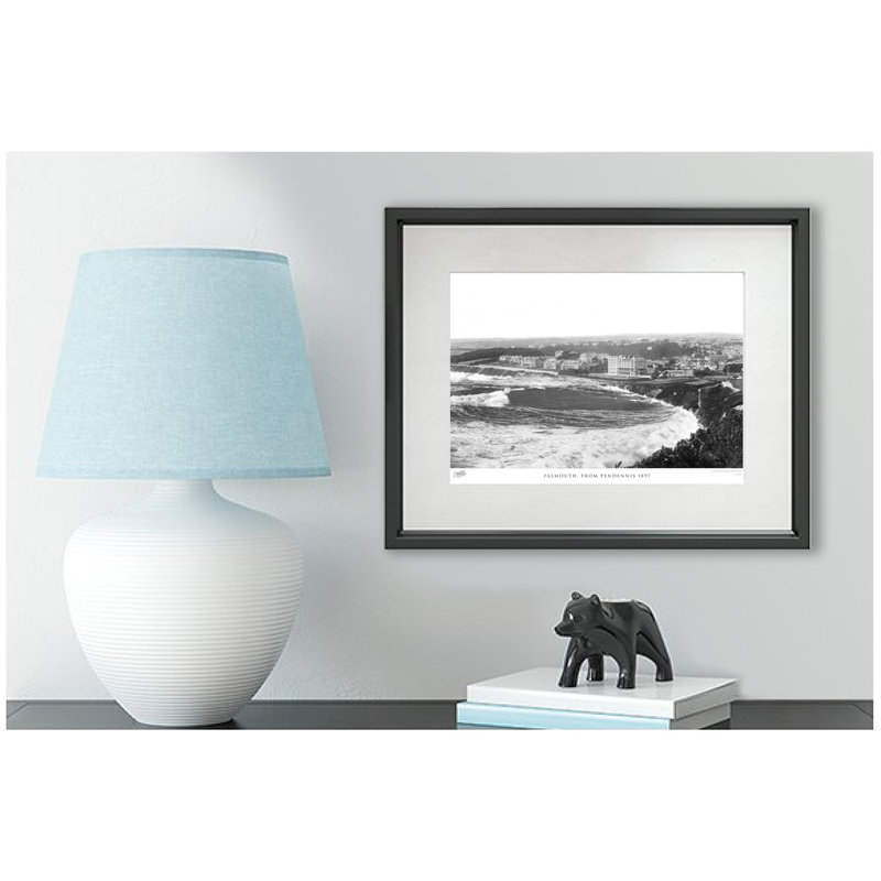 Falmouth, From Pendennis 1897 - Single Picture Frame Print, 40cm H x 50cm W x 2.3cm D