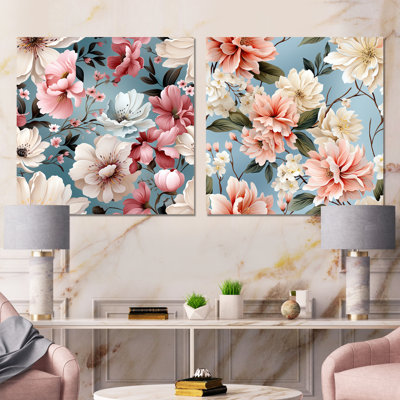 Hudgens - Floral Wall Art Prints Set Of 2