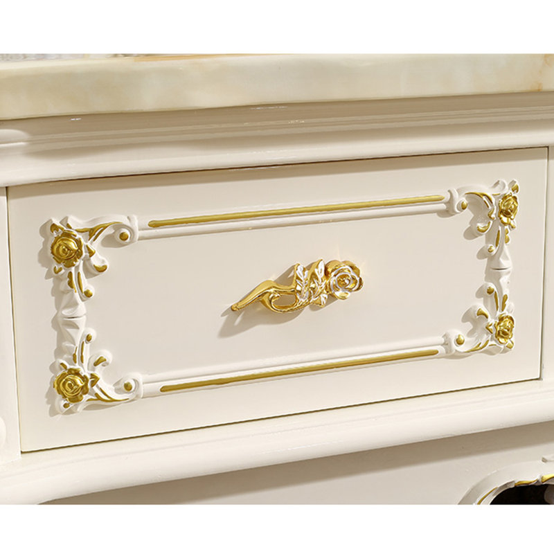 European Marble Solid Wood Coffee Table. Single Coffee Table