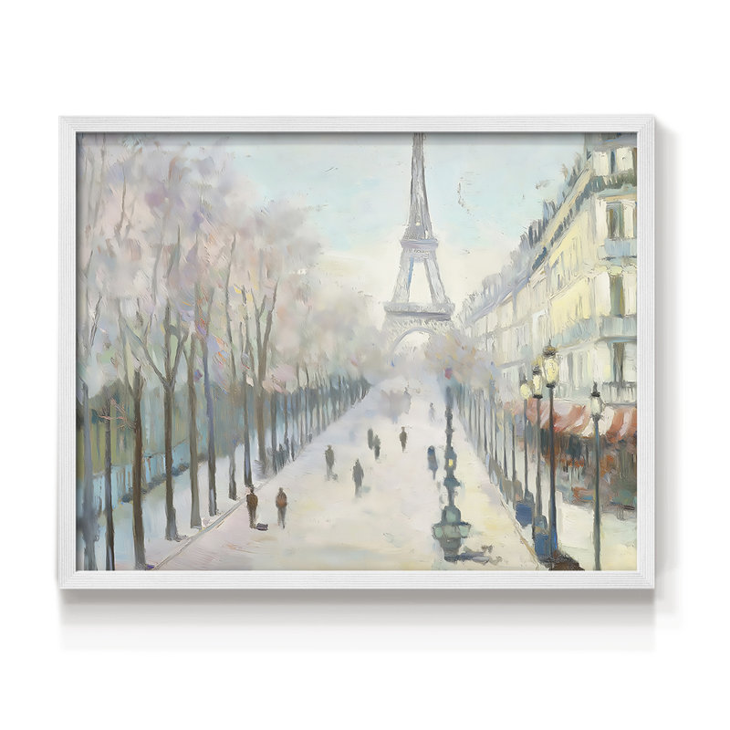 Paysage - série L - reproduction encadrée - réarmable, 22" H x 28" W, Blanc