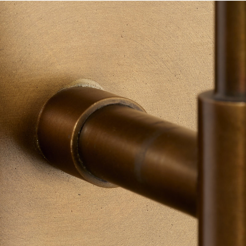 Antique Brass and Alabaster Double Disc Sconce