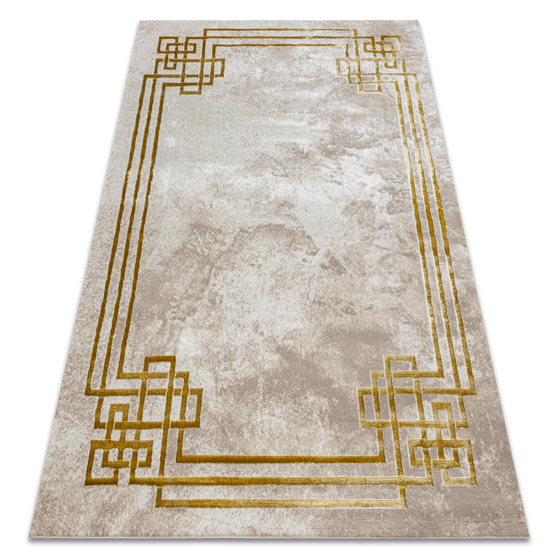Annadiane Oriental Area Rug, Cream/Gold, Rectangle 160 x 220cm