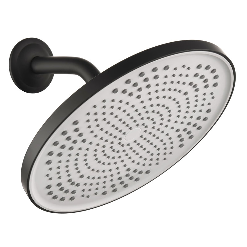 Pomme de douche à pluie réglable, Noir mat