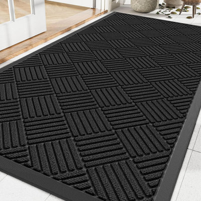 Heavy Duty Waterproof Commercial Front Door Mat for Indoor and Outdoor Use