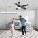 Selvidge 52'' Ceiling Fan with LED Lights and Remote, 6 Speed Quiet Reversible DC Motor, 5 Plywood Blades, 5''/10'' Downrods,Timer